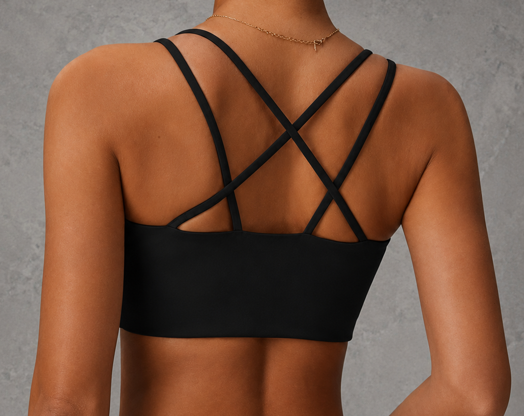 Run Apparel - Cross Strap Padded Bra Top